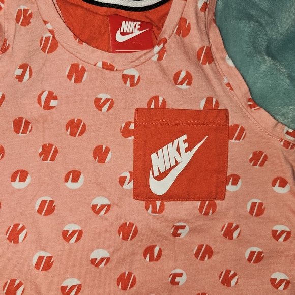 Nike Orange Swoosh Tank Top Lightweight Athletic - Picture 3 of 6